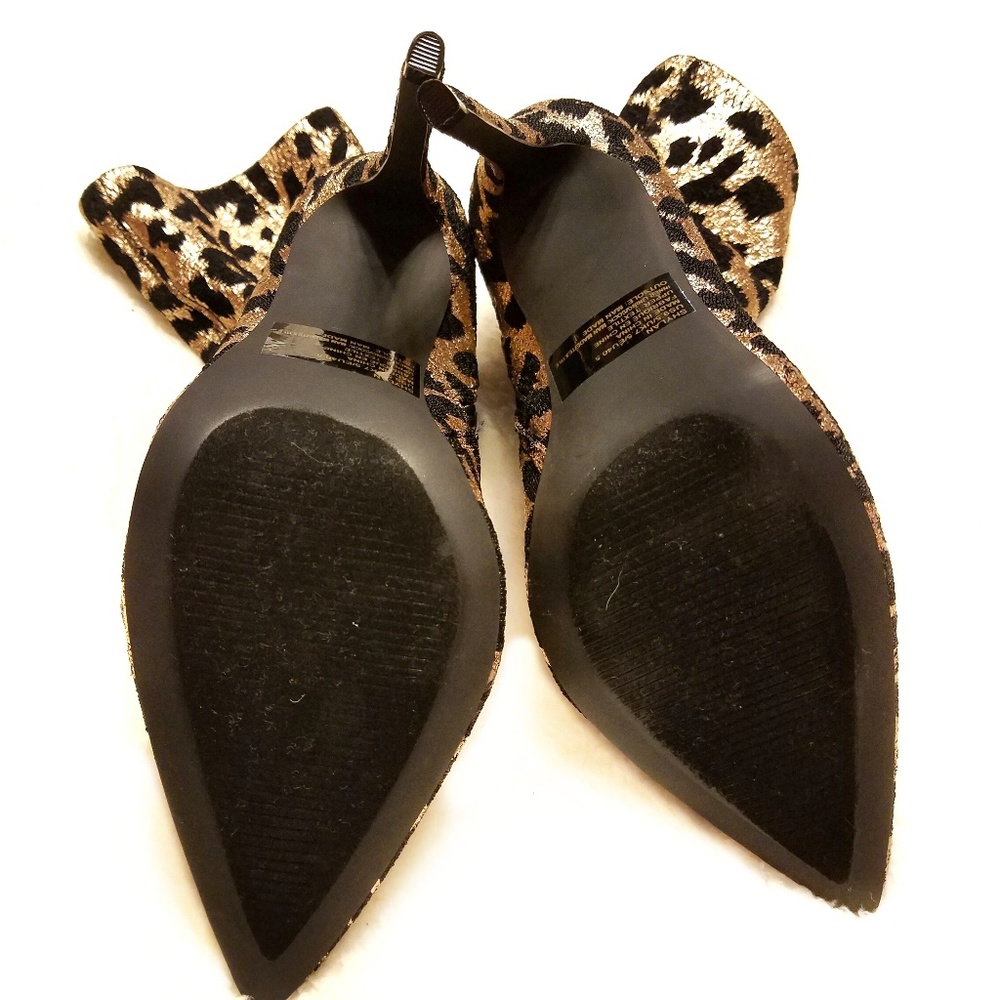 Justfab Shylan leopard boots Sz 9.5 NWOT - Picture 5 of 5